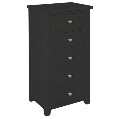 Wellow Painted 5 Drawer Narrow Chest