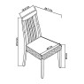 Barton Oak Tall Slat Back Chair - Black Gold Fabric (Single) Barton Oak Tall Slat Back Chair - Black Gold Fabric (Single)
