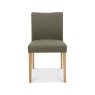 Barton Oak Low Back Upholstered Chair - Black Gold Fabric (Single)