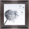Dandelion Sparkle - Silver Frame - 75x75cm