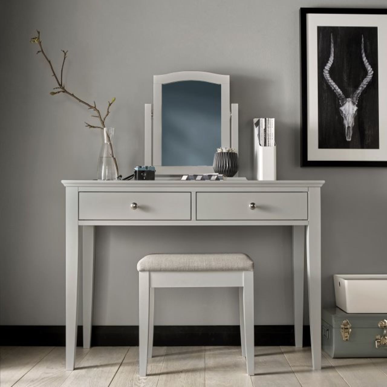 grey dressing table uk MALM dressing table, dark grey, 120x41 cm