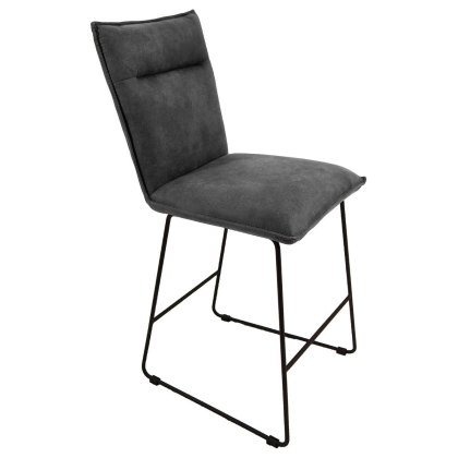 Kent Bar Stool - Grey Suede