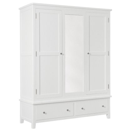 Wellow Painted Triple Wardrobe