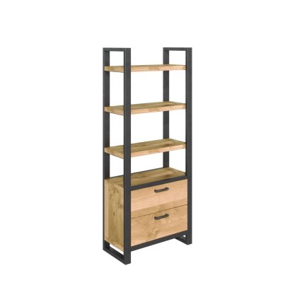 Fishbourne Oak Bookcase with Drawers