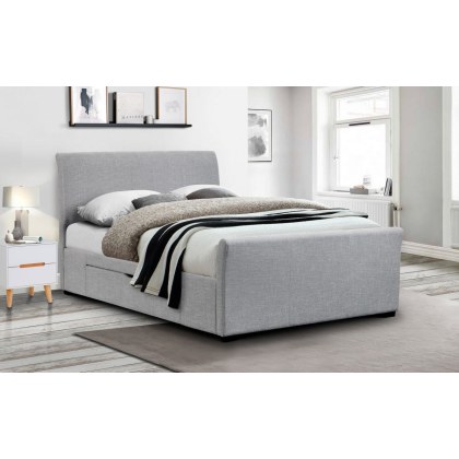 Colby Bed with Drawers - Light Grey