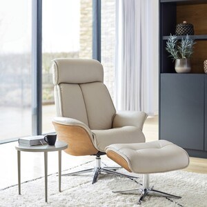 G Plan Ergoform Lund Chair and Stool with Show-Wood Panels