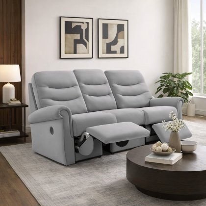 G Plan Holmes 3 Seater Double Electric Recliner Sofa