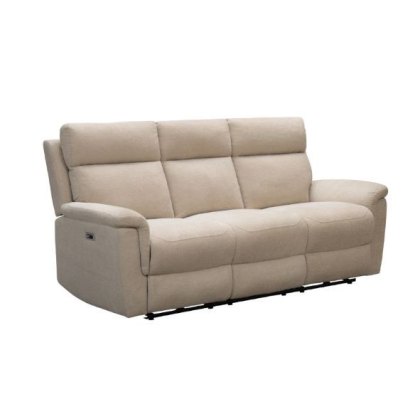 Darcey 3 Seater Power Recliner - Natural