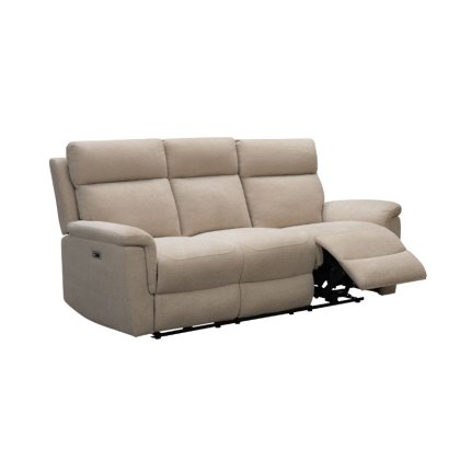 Darcey 3 Seater Power Recliner - Natural