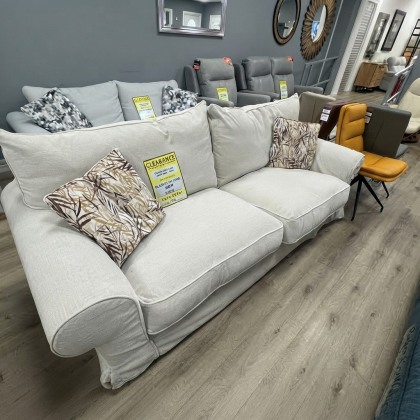 Collins & Hayes Lavinia Loose Cover Large Sofa in B195 with Scatters in C348 - ex display (SOLD AS S Collins & Hayes Lavinia Loose Cover Large Sofa in B195 with Scatters in C348 - ex display (SOLD AS S