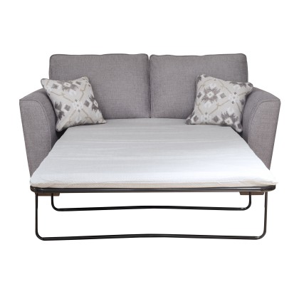 Angelina 2 Seater Sofabed In Aero Silver with Chrome Feet - Special Deal