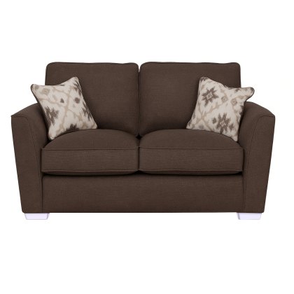 Angelina 2 Seater Sofa Standard Back In Aero Charcoal with Chrome Feet - Special Deal