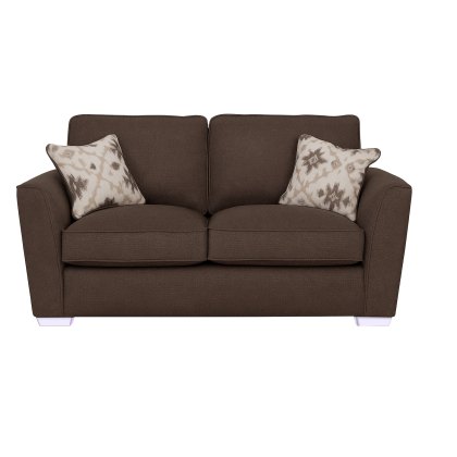Angelina 3 Seater Sofa Standard Back In Aero Charcoal with Chrome Feet - Special Deal