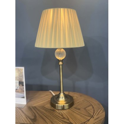 Acrylic and Metal Table Lamp Complete - (SOLD AS SEEN)