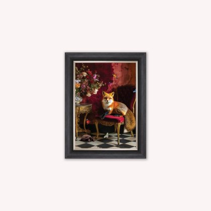 Curiosity Fox at the Stately Home Framed Wall Art