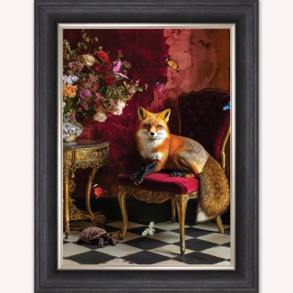 Curiosity Fox at the Stately Home Framed Wall Art
