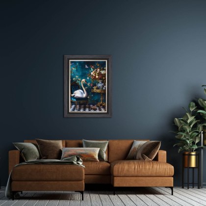 Curiosity Swan at the Stately Home Framed Wall Art