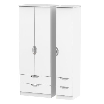 Carisbrooke Tall Triple 2 Drawer + Drawer Robe