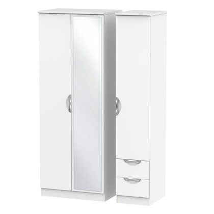 Carisbrooke Tall Triple Mirror + Drawer Robe
