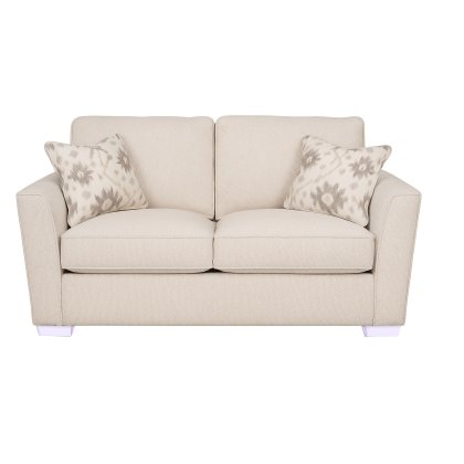 Angelina 3 Seater Sofa Standard Back In Aero Silver with Chrome Feet - Special Deal