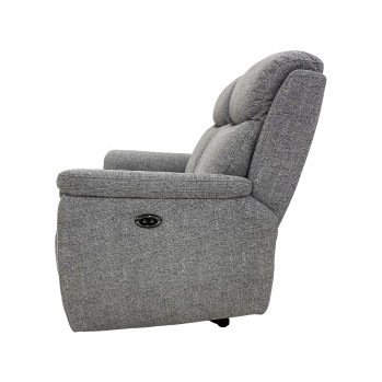 Kansas Electric Recliner 2 Seater Sofa - Grey Fabric Kansas Electric Recliner 2 Seater Sofa - Grey Fabric