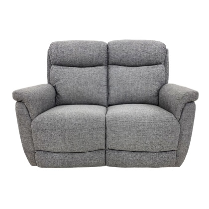 Kansas Electric Recliner 2 Seater Sofa - Grey Fabric