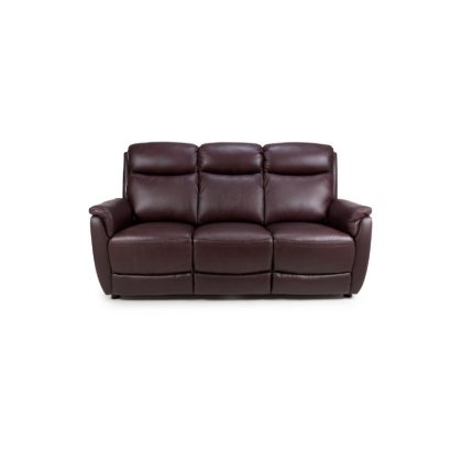 Kansas Leather 3 Seater Electric Recliner Sofa - Chestnut or Grey Kansas Leather 3 Seater Electric Recliner Sofa - Chestnut or Grey