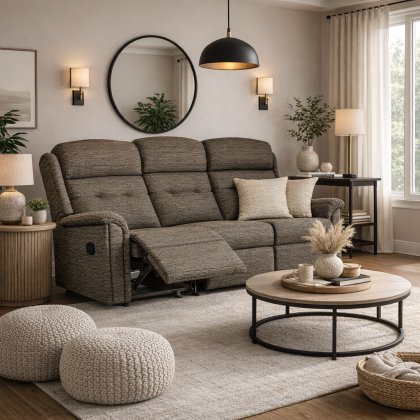 Sherborne Roma Small Rechargeable Powered Reclining 3 Seater with Head Adjust