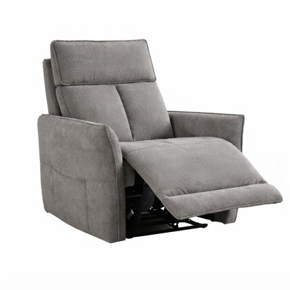 Ashley Power Recliner Chair - Acier or Twilight Fabric Ashley Power Recliner Chair - Acier or Twilight Fabric
