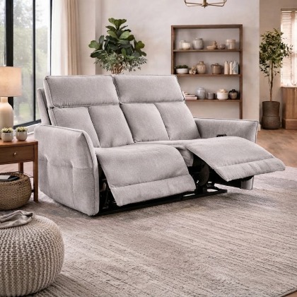 Ashley 2 Seater Power Recliner Sofa in Acier Fabric Ashley 2 Seater Power Recliner Sofa in Acier Fabric