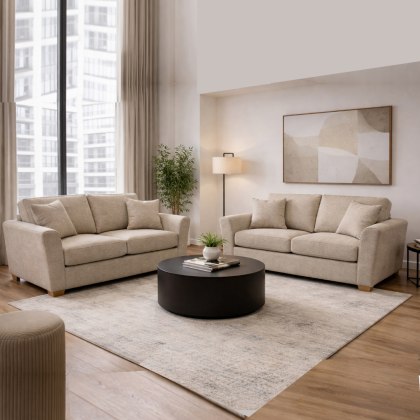 Angelina Special 2 + 3 Seater Sofa Set Polly Mocha
