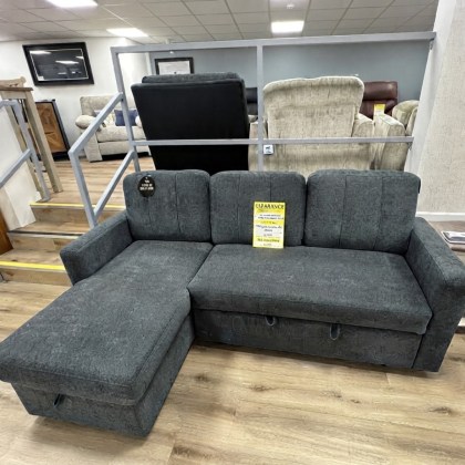 Nico Universal Corner Sofabed with Storage in Charcoal (Floor Model - Both)