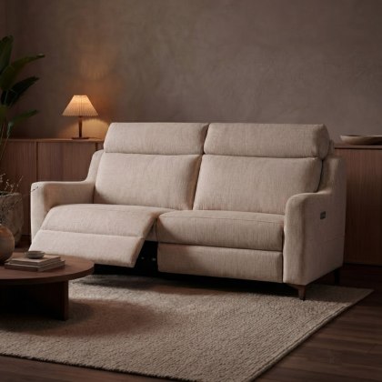 Alina Large 2 Seater Power+ Recliner Sofa with Adjustable Headrest & Lumbar