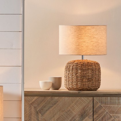 Natural Woven Small Table Lamp Natural Woven Small Table Lamp