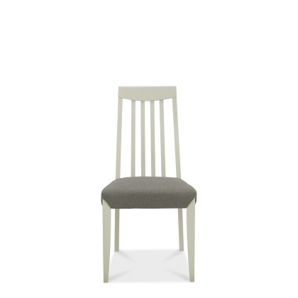 Barton Grey Tall Back Slatted Chair - Titanium (Single)