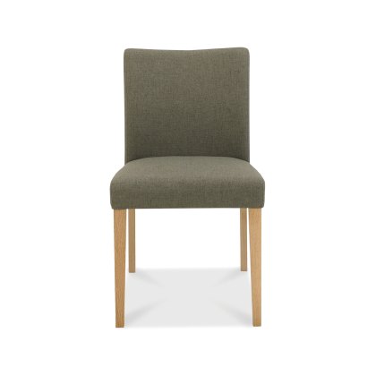 Barton Oak Low Back Upholstered Chair - Black Gold Fabric