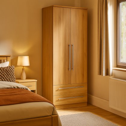 Shalcombe Tall 2ft6in 2 Drawer Robe
