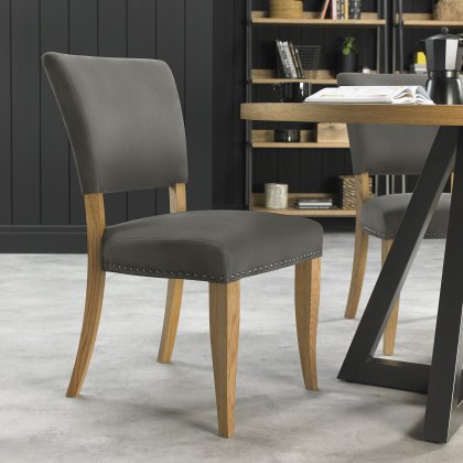 Culver Rustic Oak Upholstered Chair Culver Rustic Oak Upholstered Chair