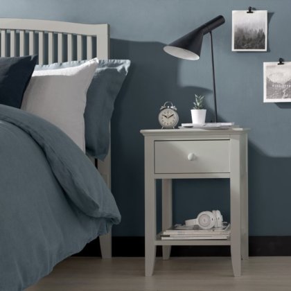Gatcombe Soft Grey 1 Drawer Nightstand