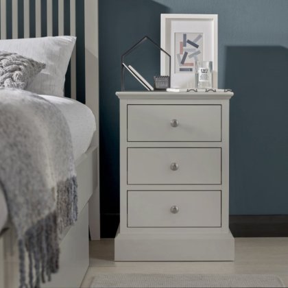 Gatcombe Soft Grey 3 Drawer Nightstand
