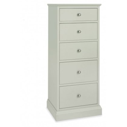 Ashby Soft Grey 5 Drawer Tall Chest
