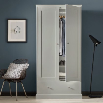 Gatcombe Soft Grey Double Wardrobe