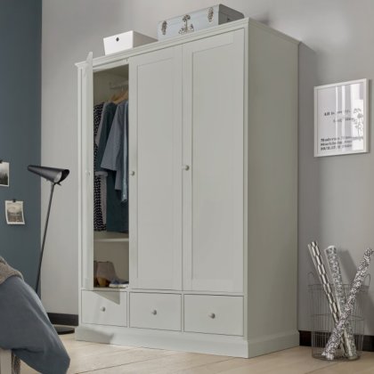 Gatcombe Soft Grey Triple Wardrobe