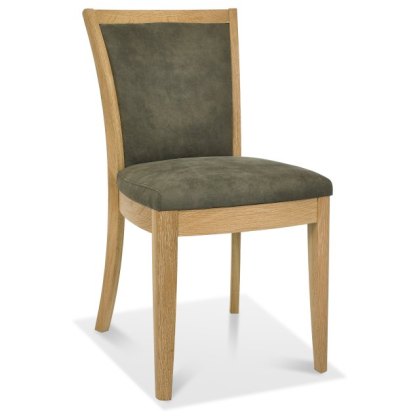 Chester Oak Upholstered Chair - Mocha Fabric