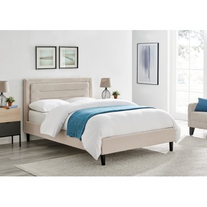 Athens Biscuit Fabric Bedframe