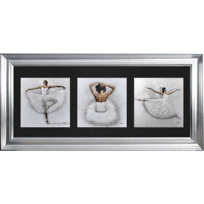 Ballerinas - Silver Vegas Frame - 115x55cm