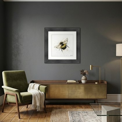 Bumble Bee - Charcoal Frame - 75x75cm