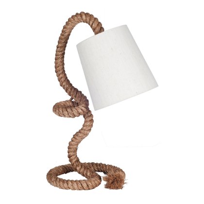 Rope Task Table Lamp Complete with Natural Shade Rope Task Table Lamp Complete with Natural Shade