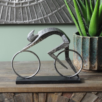 Abstract Cyclist Sculpture