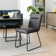 Kent Dining Chair - Grey Suede Kent Dining Chair - Grey Suede